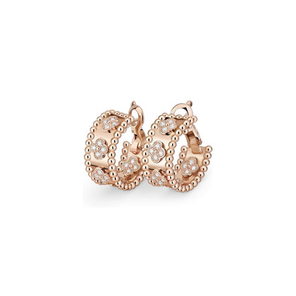 [Zalyn]KALEIDOSCOPE CLOVER HOOP EARRINGS