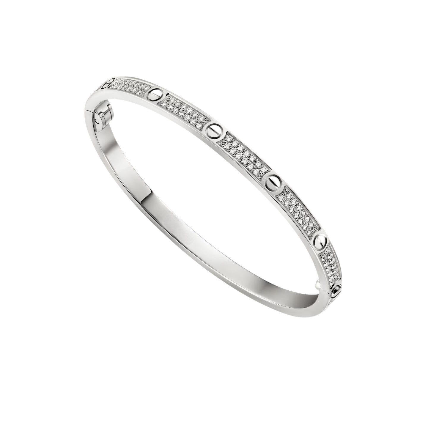 [Zalyn]CLASSIC 3.65MM LOVE FULL PAVE BANGLE