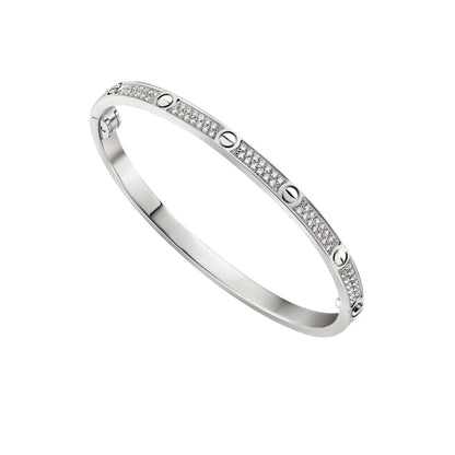 [Zalyn]CLASSIC 3.65MM LOVE FULL PAVE BANGLE