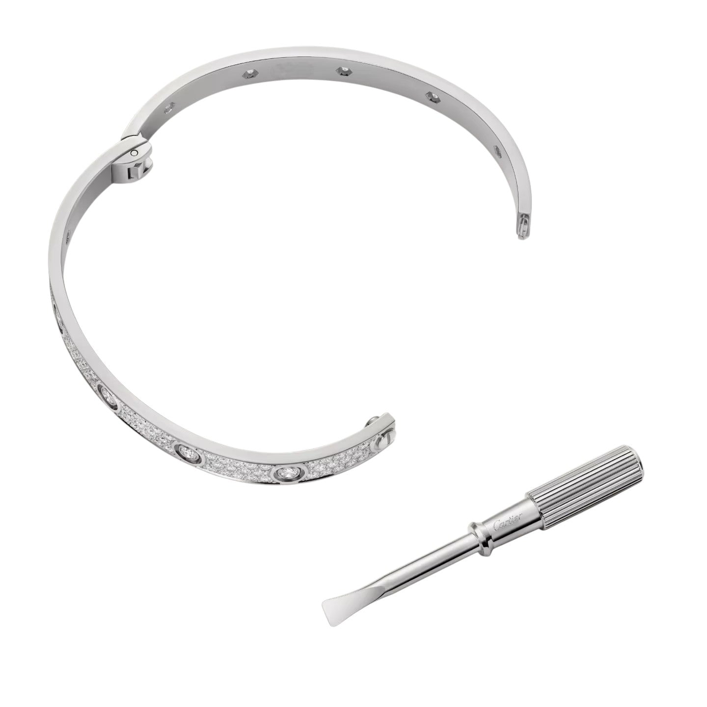 [Zalyn]CLASSIC 6.1MM LOVE BANGLE - 10-DIAMOND FULL PAVÉ