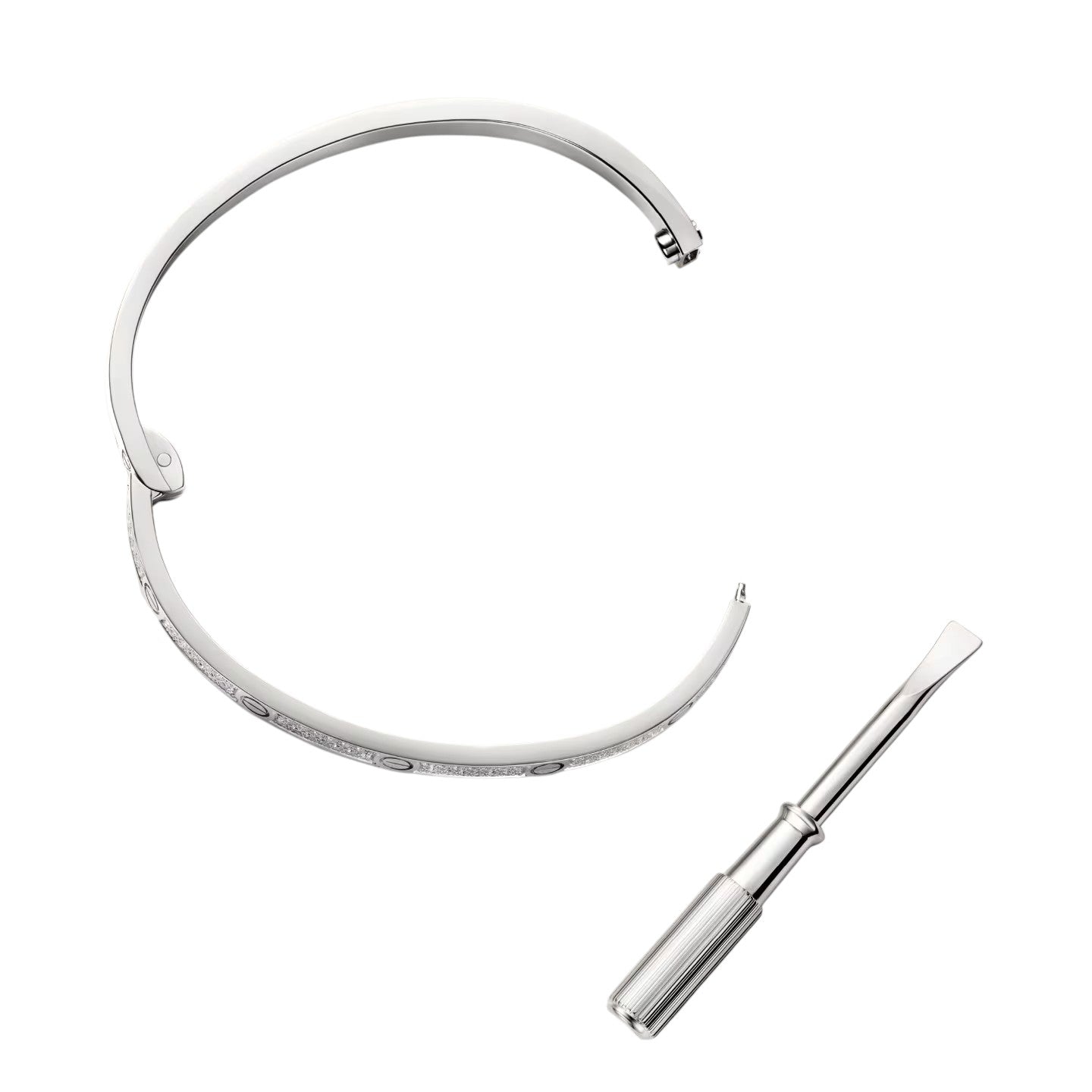 [Zalyn]CLASSIC 3.65MM LOVE FULL PAVE BANGLE