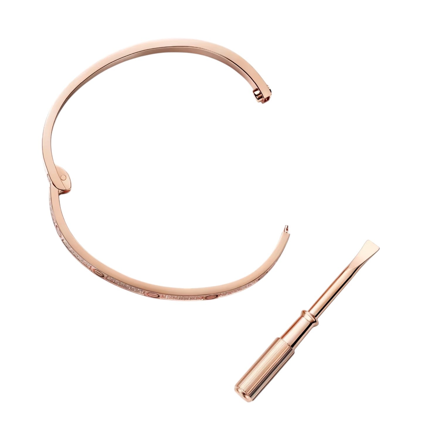 [Zalyn]CLASSIC 3.65MM LOVE FULL PAVE BANGLE