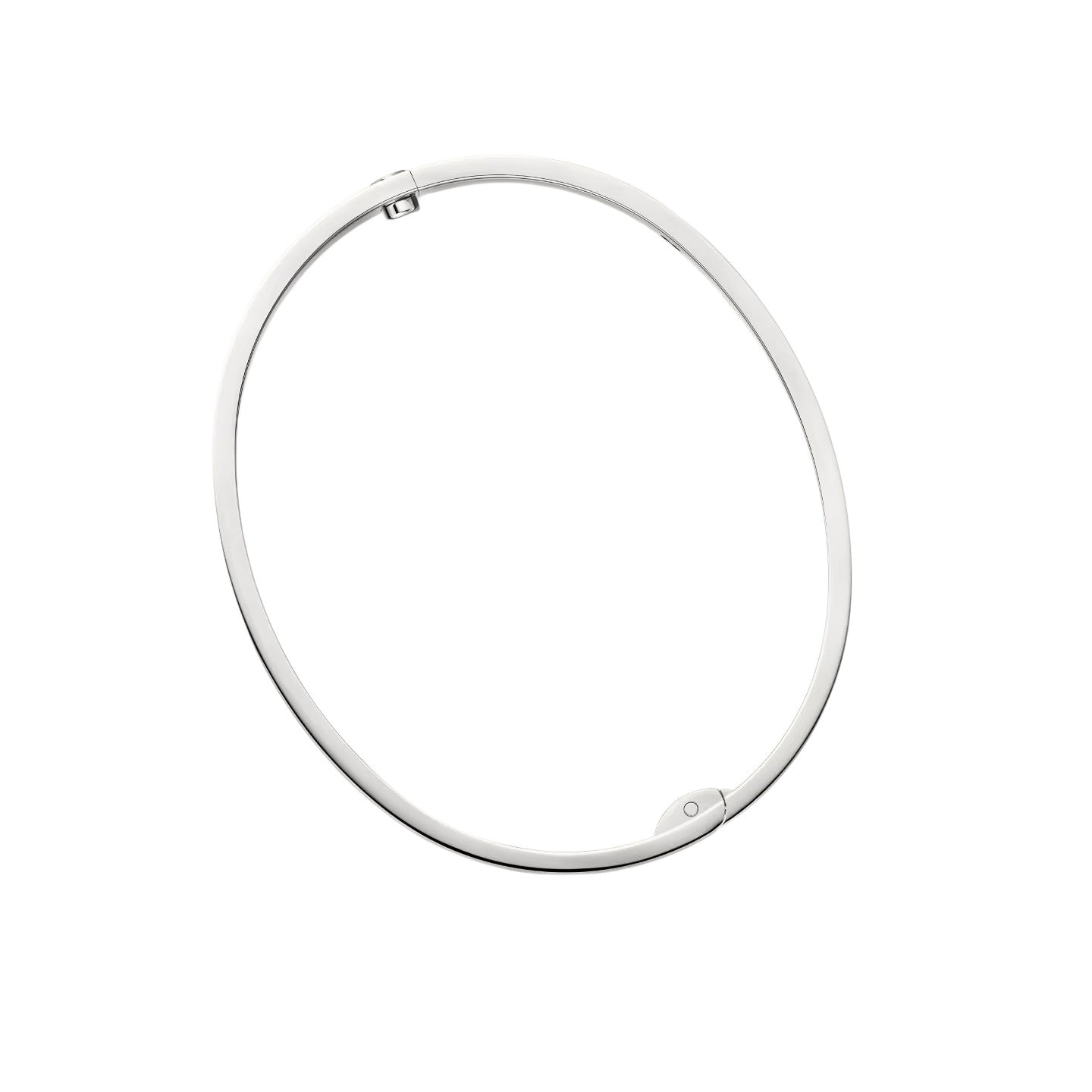 [Zalyn]CLASSIC 6.1MM LOVE SINGLE-SCREW CLOSURE BANGLE - 4-DIAMOND