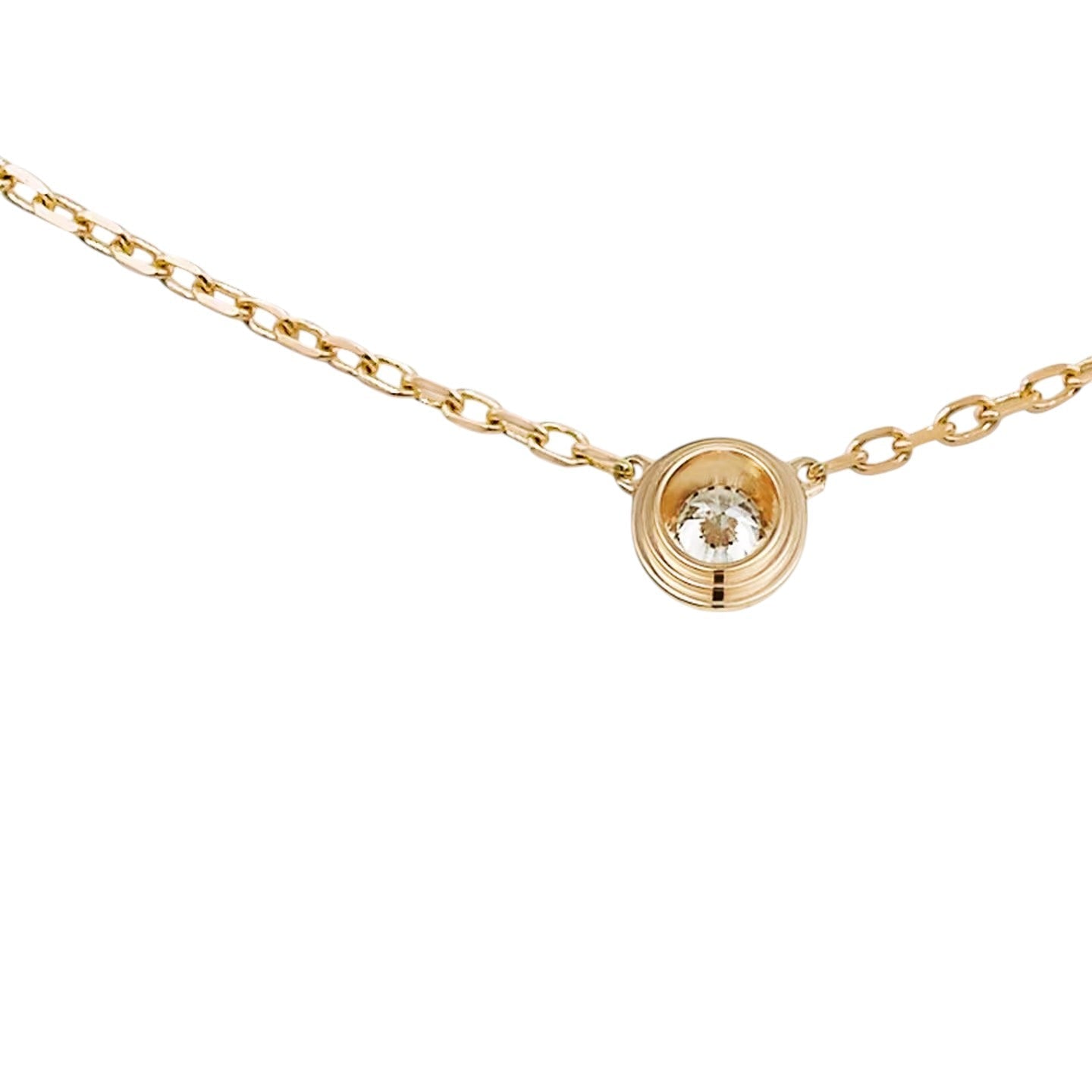 [Zalyn]LOVE SCREW PENDANT SINGLE DIAMOND NECKLACE