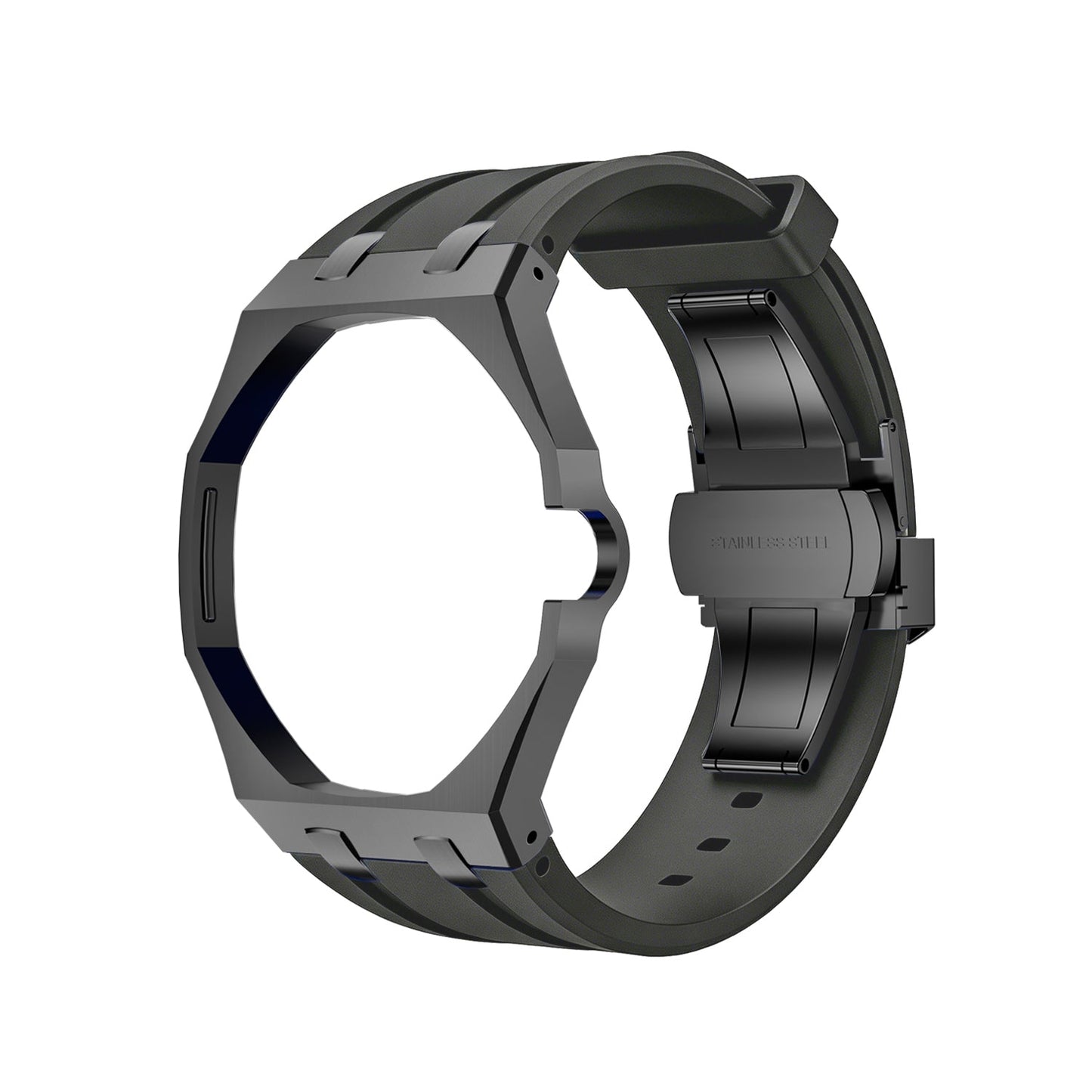 [Zalyn]OAK POP BLACK STEEL CASE & SILICONE STRAP
