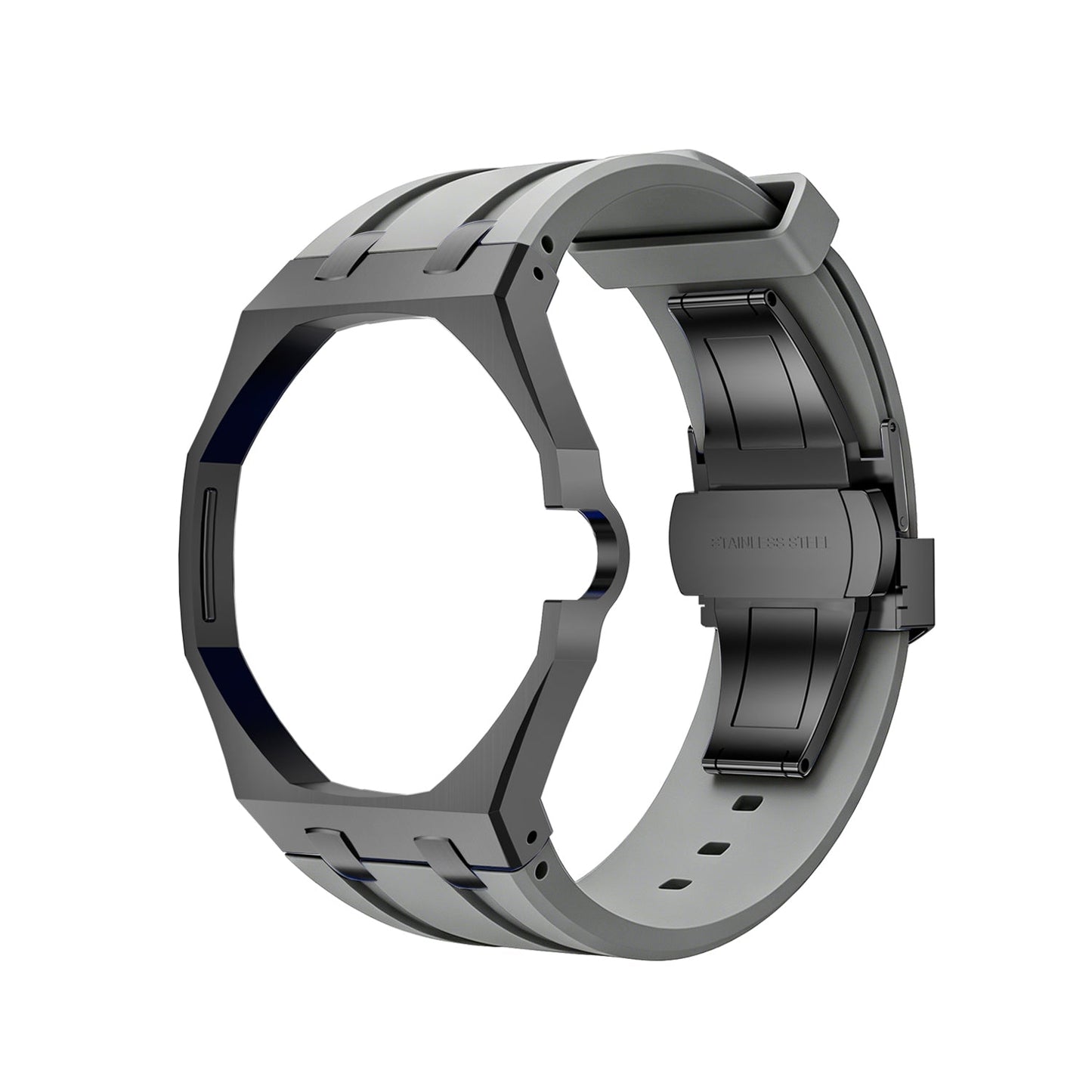 [Zalyn]OAK POP BLACK STEEL CASE & SILICONE STRAP