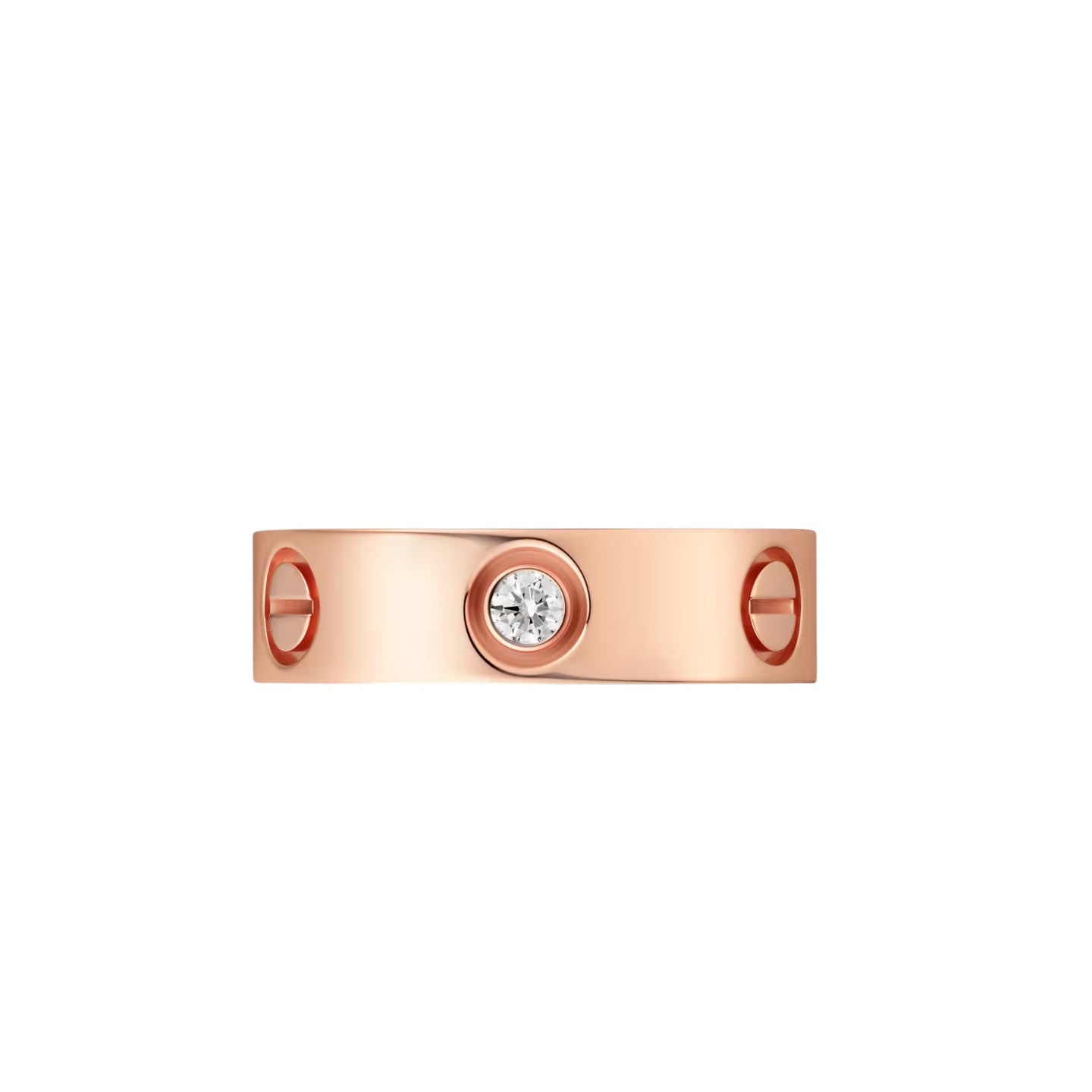 [Zalyn]LOVE 5.5MM 3 DIAMONDS RING