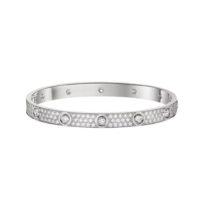 [Zalyn]CLASSIC 6.1MM LOVE BANGLE - 10-DIAMOND FULL PAVÉ