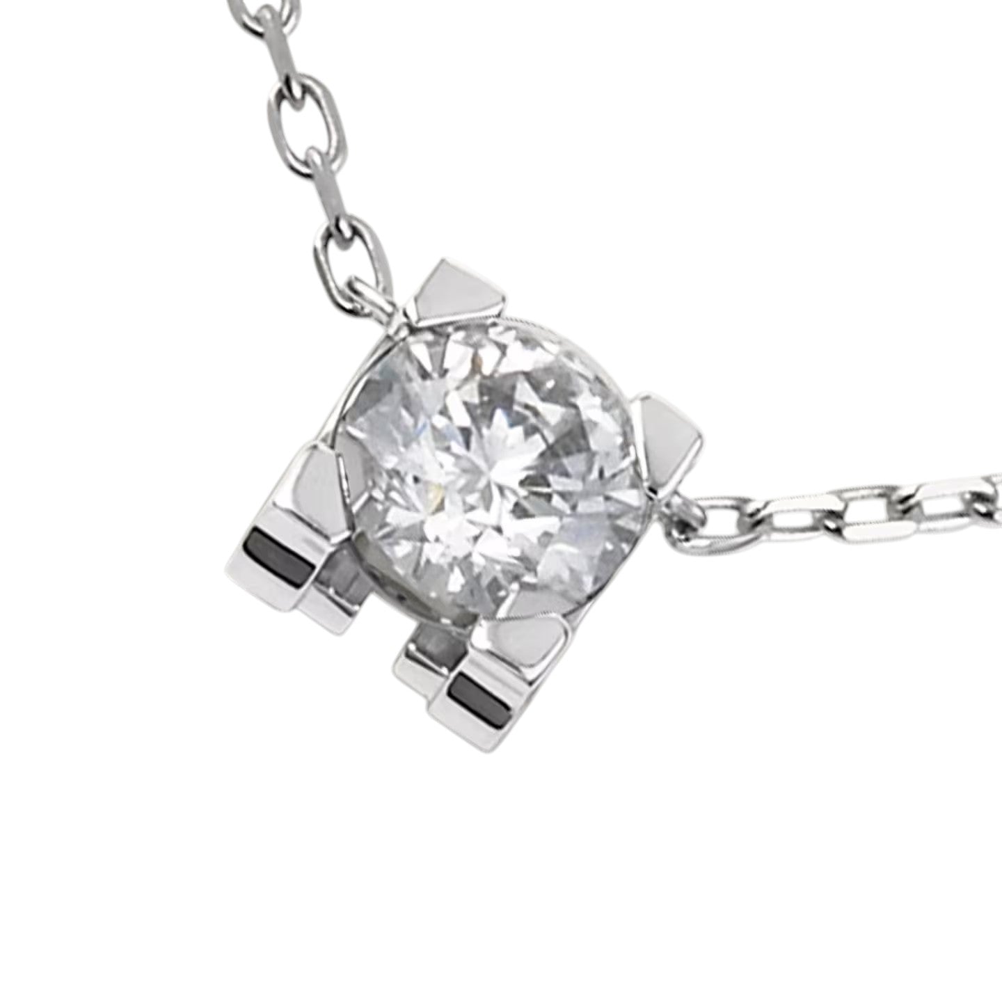 [Zalyn]C DE PENDANT DIAMOND NECKLACE