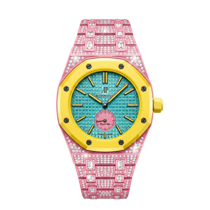[Zalyn]Royal Oak Pop Exclusive Bioceramic Case & Bioceramic Strap Full Diamond