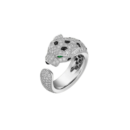 [Zalyn]PANTHÈRE DE DIAMOND HALF-PAVÉ MEDIUM RING