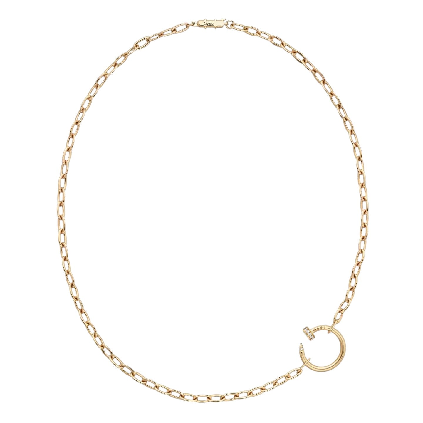[Zalyn]CLOU DIAMOND NAIL PENDANT NECKLACE