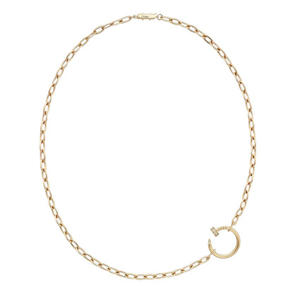 [Zalyn]CLOU DIAMOND NAIL PENDANT NECKLACE