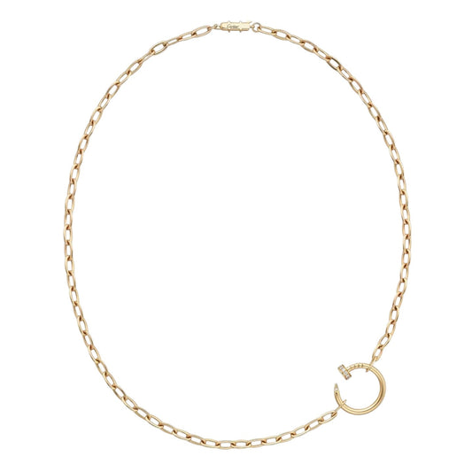 [Zalyn]CLOU DIAMOND NAIL PENDANT NECKLACE