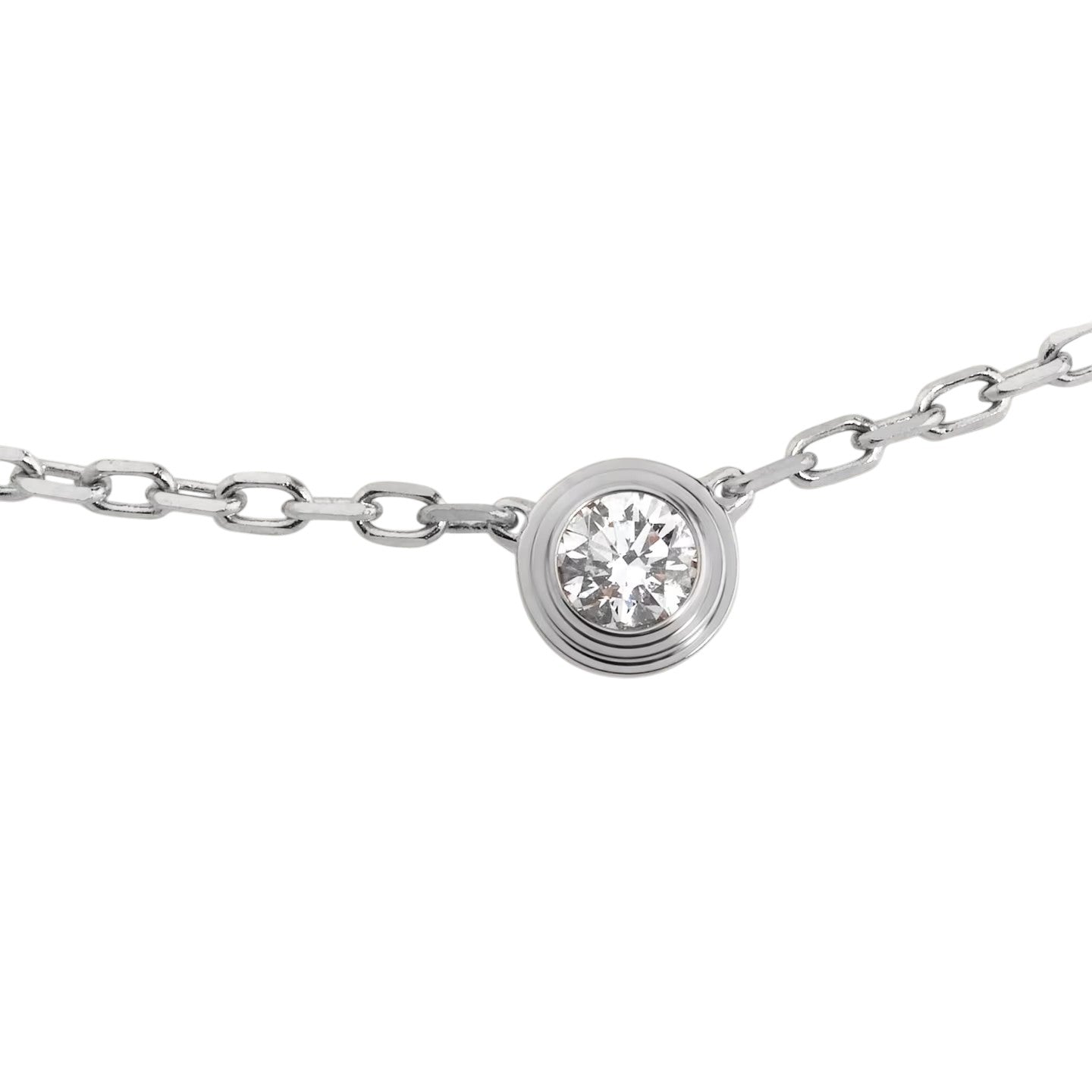 [Zalyn]LOVE SCREW PENDANT SINGLE DIAMOND NECKLACE
