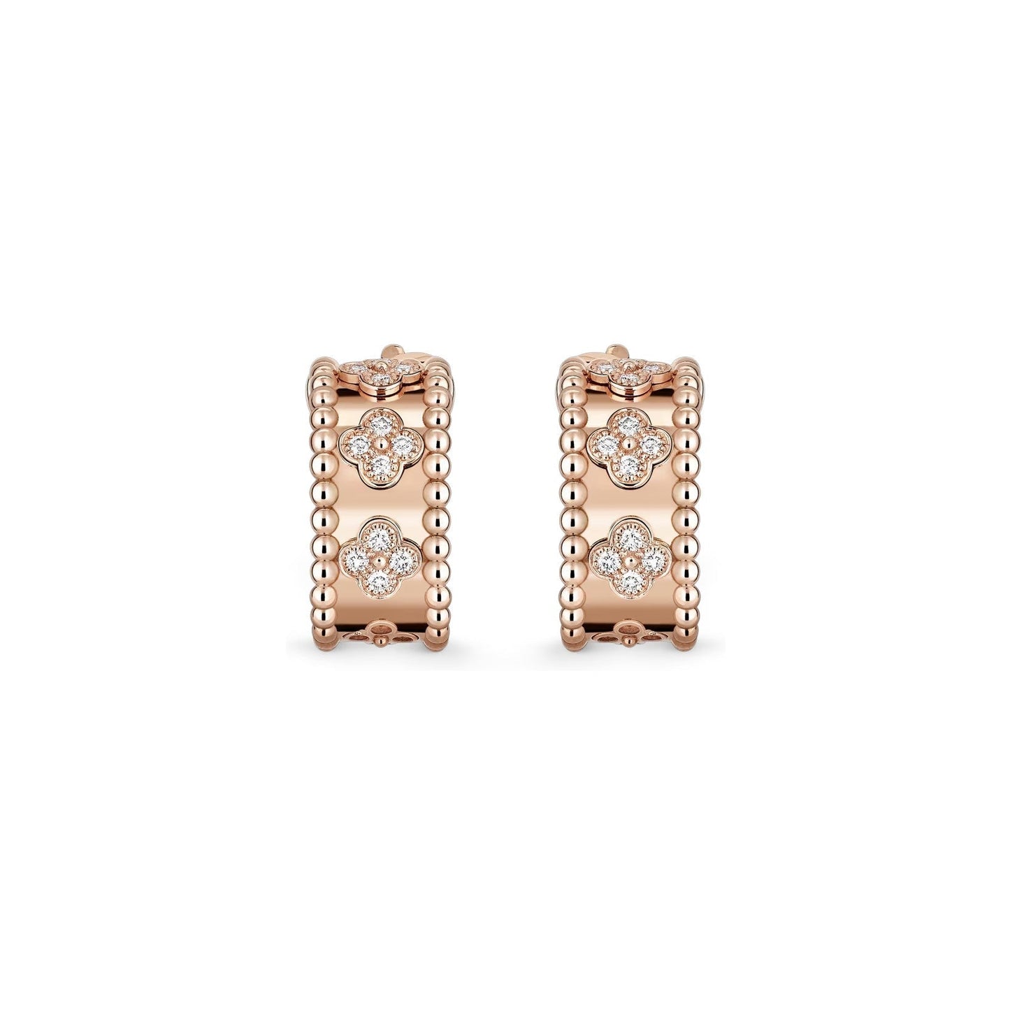 [Zalyn]KALEIDOSCOPE CLOVER HOOP EARRINGS