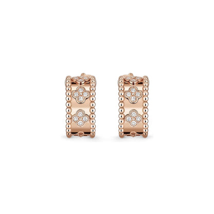 [Zalyn]KALEIDOSCOPE CLOVER HOOP EARRINGS