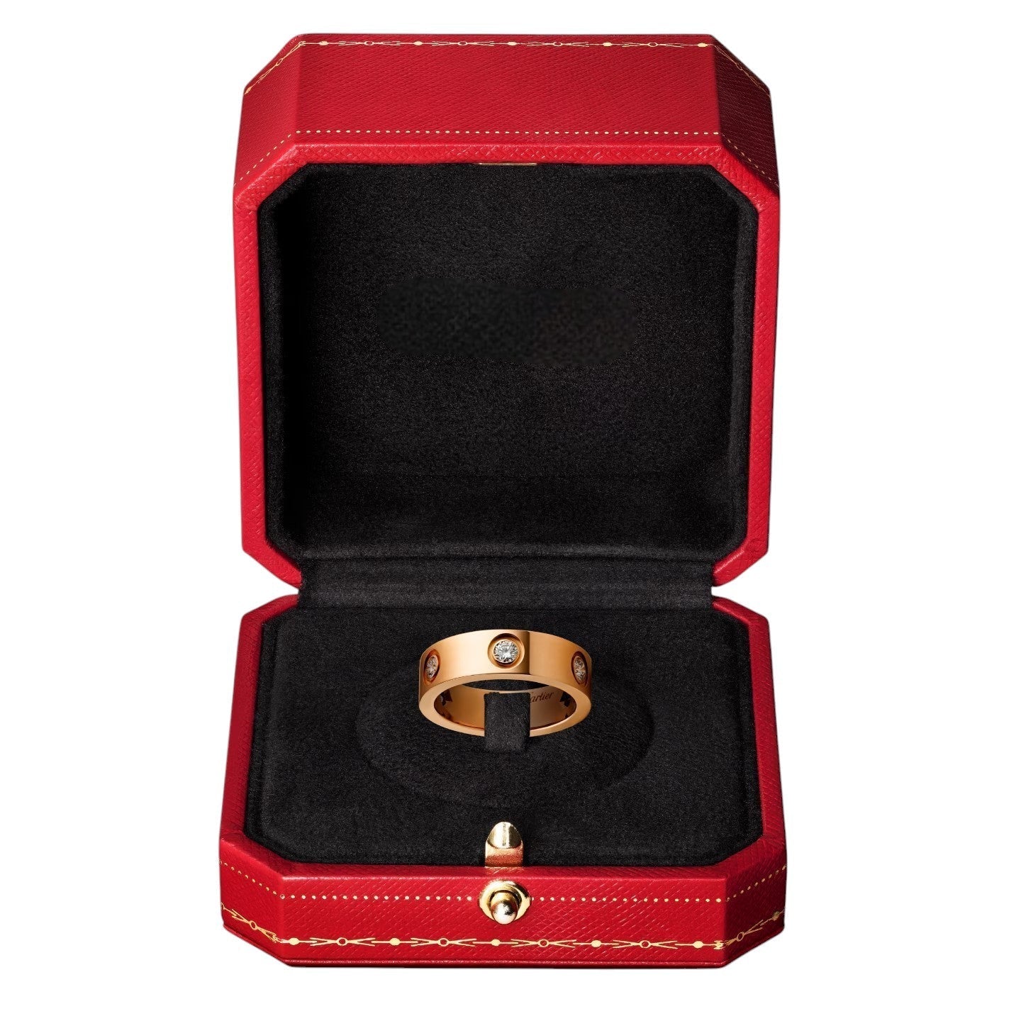[Zalyn]LOVE 5.5MM 6 DIAMONDS RING