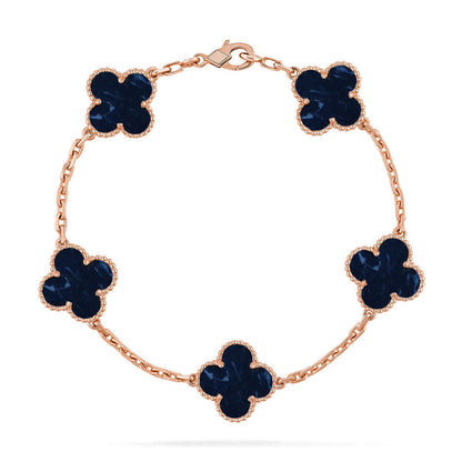 [Zalyn Jewelry ]CLOVER 5 MOTIF PIETERSITE BRACELET COLLECTION