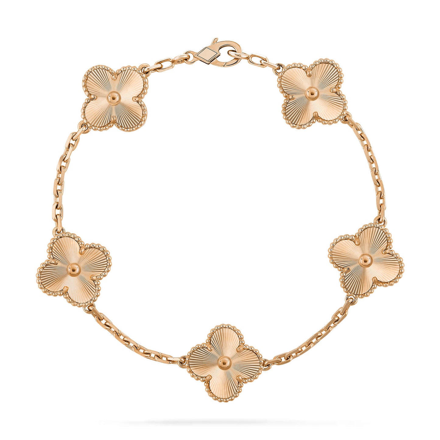 [Zalyn]LUCKY CLOVER 5-MOTIF BRACELET - LASER COLLECTION
