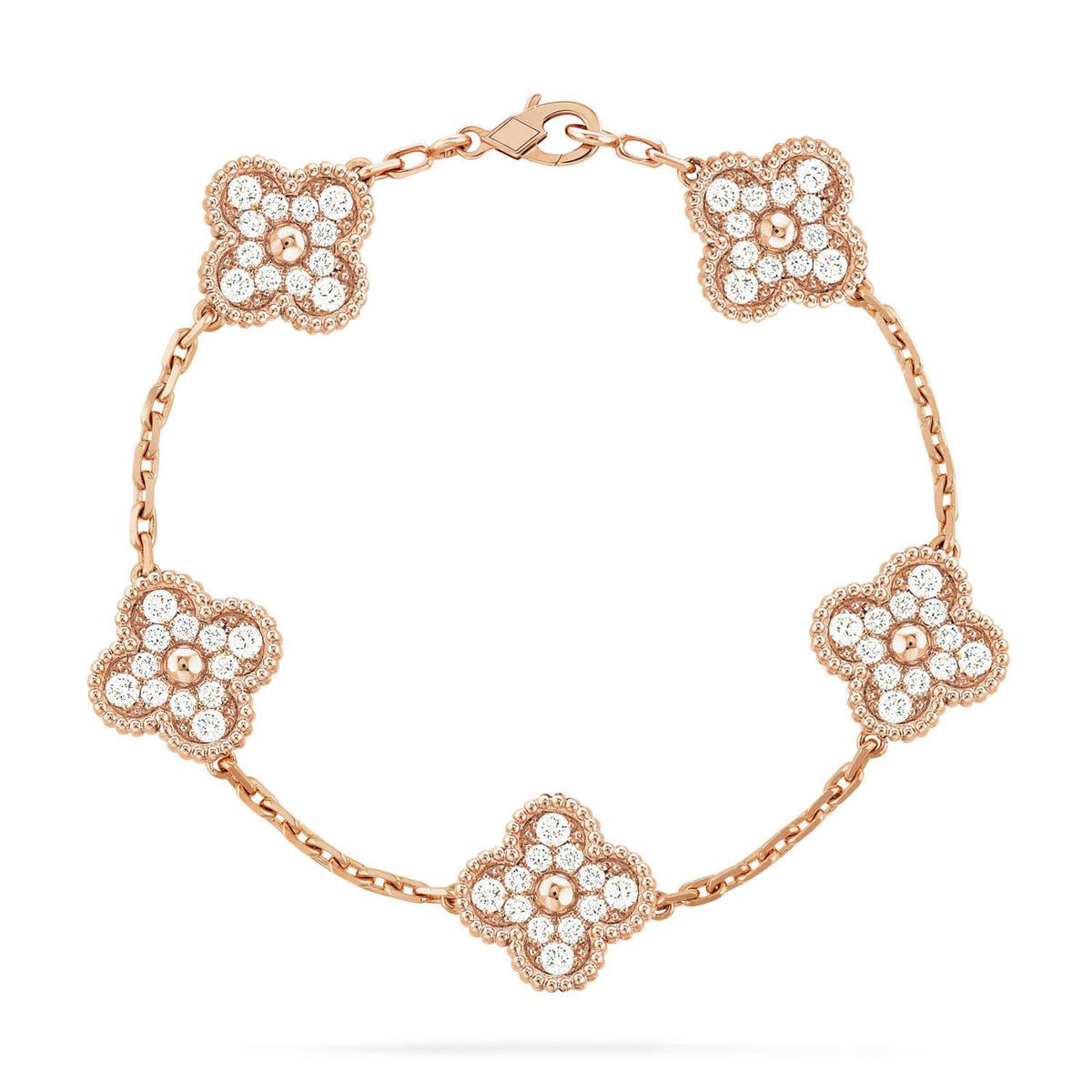 [Zalyn Jewelry ] CLOVER 5 MOTIF FULL DIAMOND BRACELET COLLECTION
