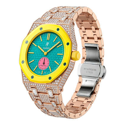 [Zalyn]Royal Oak Pop Exclusive Bioceramic Case & Bioceramic Strap Full Diamond