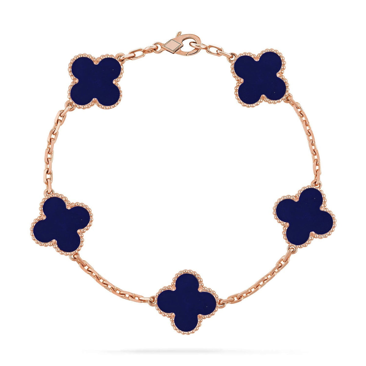 [Zalyn Jewelry ]CLOVER 5 MOTIF LAPIS LAZULI BRACELET COLLECTION