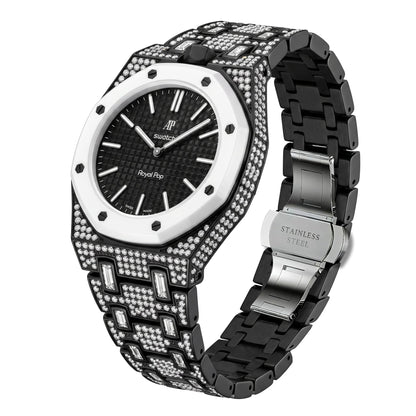[Zalyn]Royal Oak Pop Exclusive Bioceramic Case & Bioceramic Strap Full Diamond