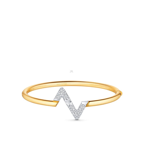 [Zalyn]VOLTE UPSITE DOWN GOLD DIAMOND BRACELET