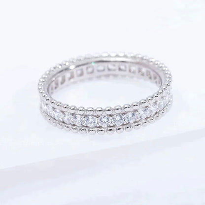 [Zalyn Jewelry ]PERLEE DIAMOND SILVER RING