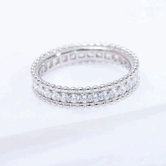 [Zalyn Jewelry ]PERLEE DIAMOND SILVER RING