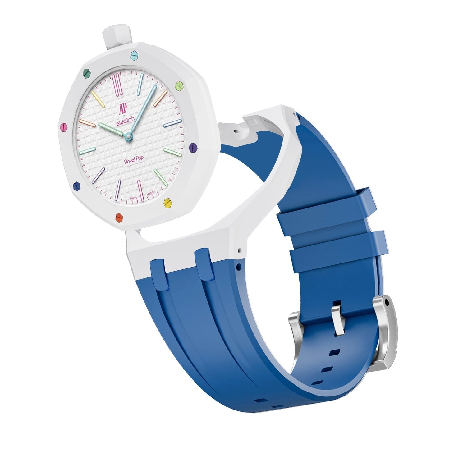 [Zalyn]Royal Oak Pop Exclusive Bioceramic Case & Silicone Strap Mix Color