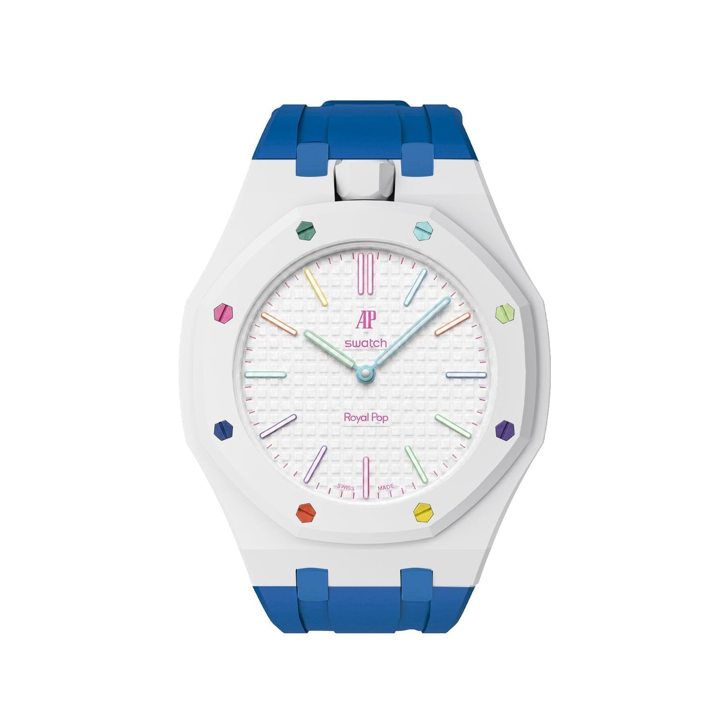 [Zalyn]Royal Oak Pop Exclusive Bioceramic Case & Silicone Strap Mix Color