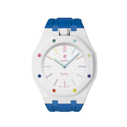 [Zalyn]Royal Oak Pop Exclusive Bioceramic Case & Silicone Strap Mix Color