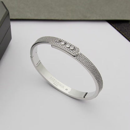 [Zalyn]MOVE NOA FULL-PAVÉ DIAMOND BANGLE BRACELET