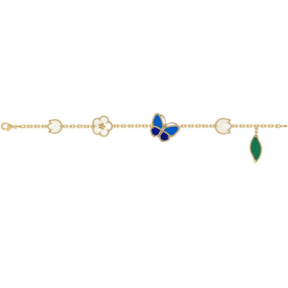 [Zalyn]SPRING ENCHANTMENT BUTTERFLY & FLORAL CHARM BRACELET