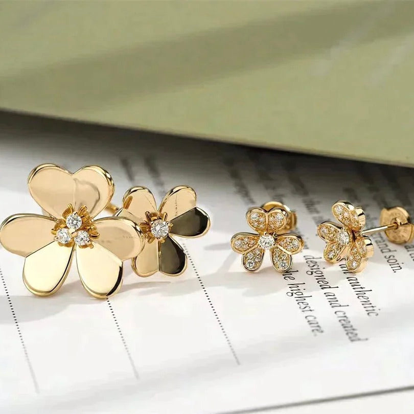 [Zalyn Jewelry ]CLOVER COMOS GOLD DIAMOND RING