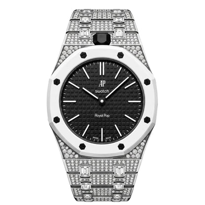 [Zalyn]Royal Oak Pop Exclusive Bioceramic Case & Bioceramic Strap Full Diamond