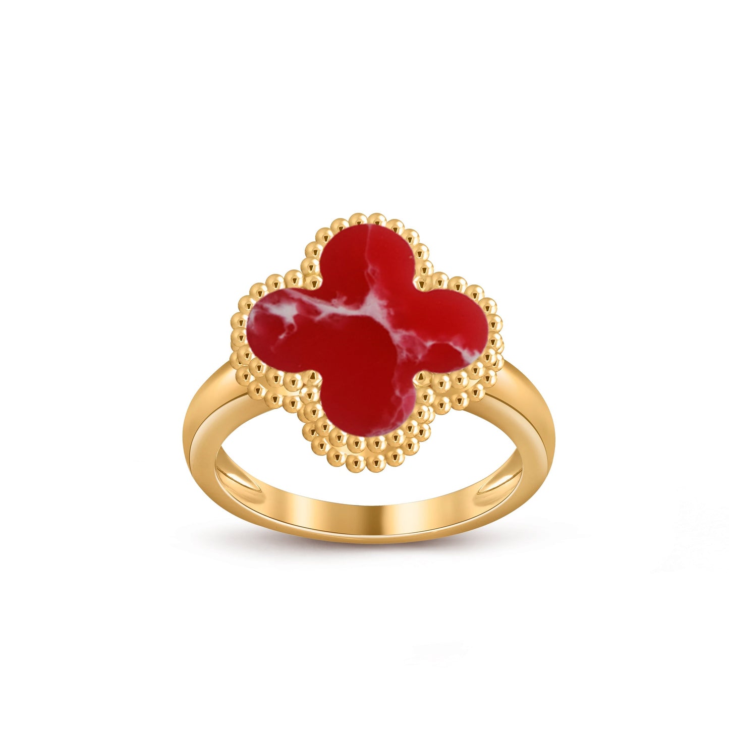 [Zalyn]LUCKY CLOVER VINTAGE GOLD RING COLLECTION