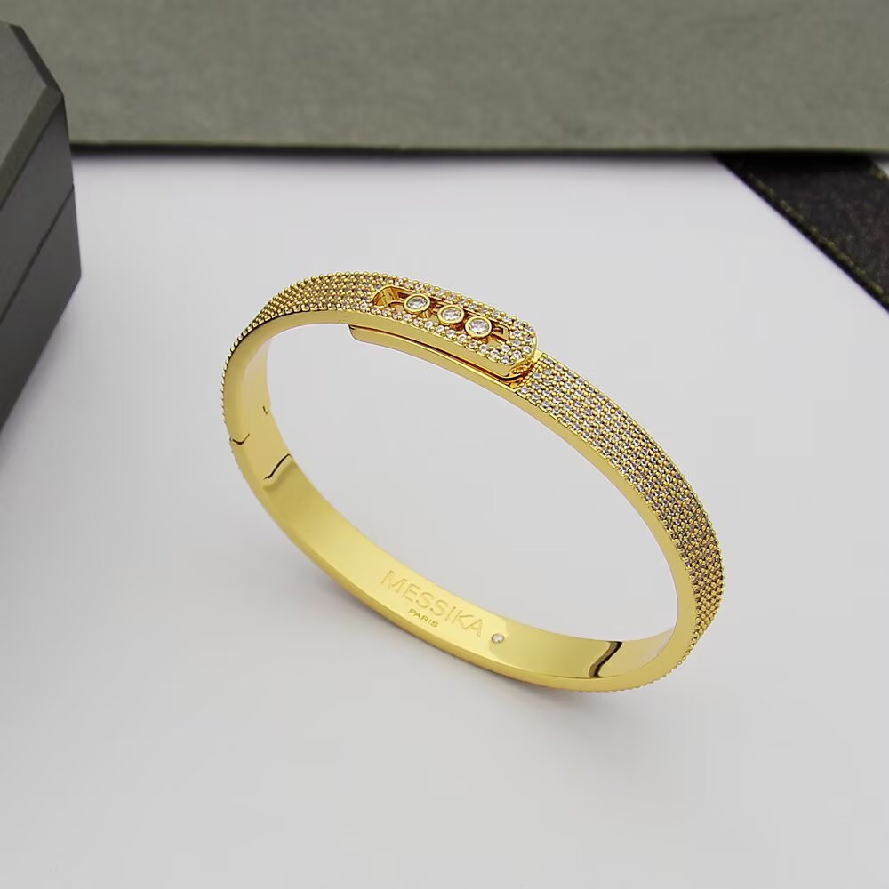[Zalyn]MOVE NOA FULL-PAVÉ DIAMOND BANGLE BRACELET
