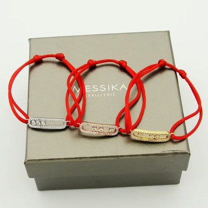 [Zalyn]CARE(S) PAVÉ CORD BRACELET