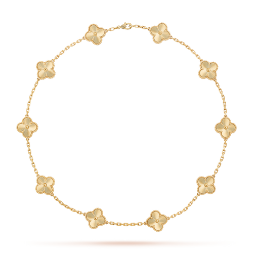 [Zalyn Jewelry ]CLOVER 10 MOTIFS LASER NECKLACE