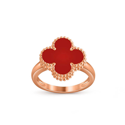 [Zalyn]LUCKY CLOVER VINTAGE ROSE GOLD RING COLLECTION