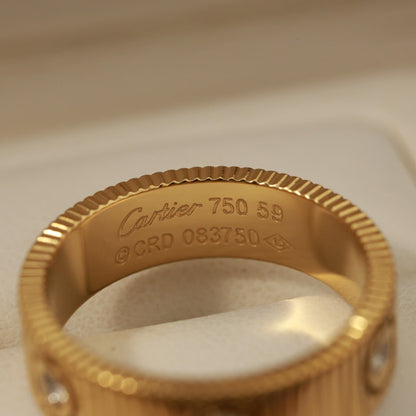 [Zalyn Jewelry]LOVE 6.5MM UNLIMITED 6 DIAMONDS RING