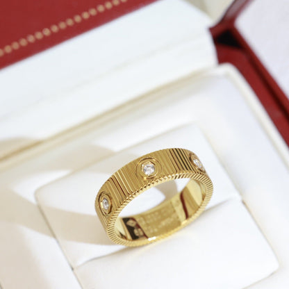 [Zalyn Jewelry]LOVE 6.5MM UNLIMITED 6 DIAMONDS RING