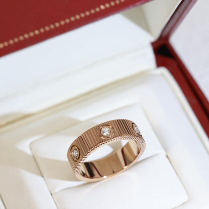 [Zalyn Jewelry]LOVE 6.5MM UNLIMITED 6 DIAMONDS RING