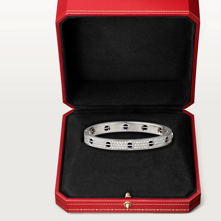 [Zalyn Jewelry ]LOVE BRACELET 6.1MM DIAMOND-PAVED CERAMIC