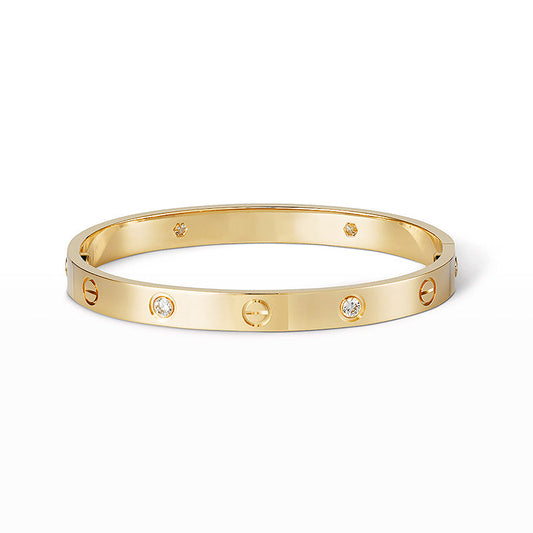 [Zalyn]CLASSIC 6.1MM LOVE BANGLE - 4-DIAMOND