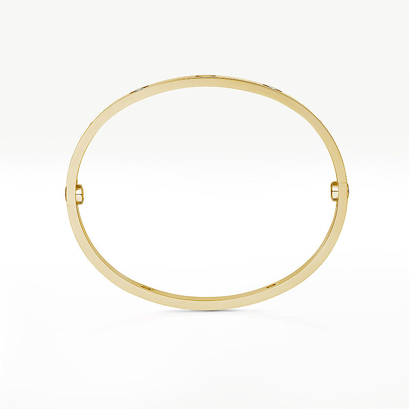 [Zalyn]CLASSIC 6.1MM LOVE BANGLE - 4-DIAMOND