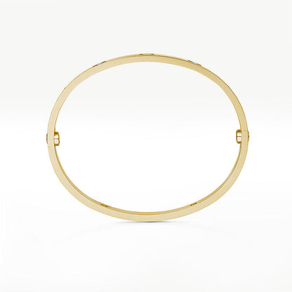 [Zalyn]CLASSIC 6.1MM LOVE BANGLE - 4-DIAMOND